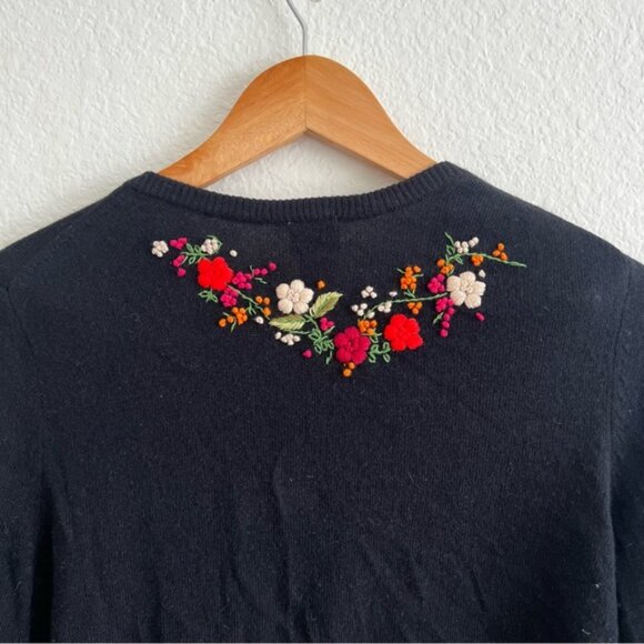 Lucky Brand Vintage Floral Embroidered Cardigan Sz S - Picture 5 of 5